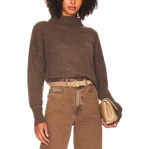 27 Miles Malibu 'Wetherly' Brown Turtleneck Sweater Size XS